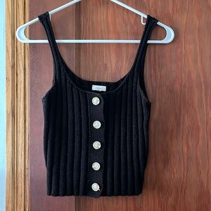 Halter Top Button Up Sweater